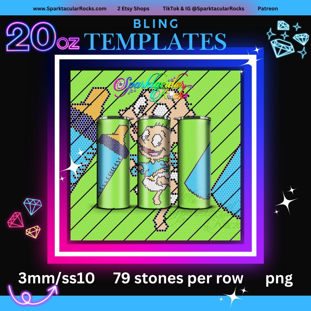 032 Bling Tumbler Template