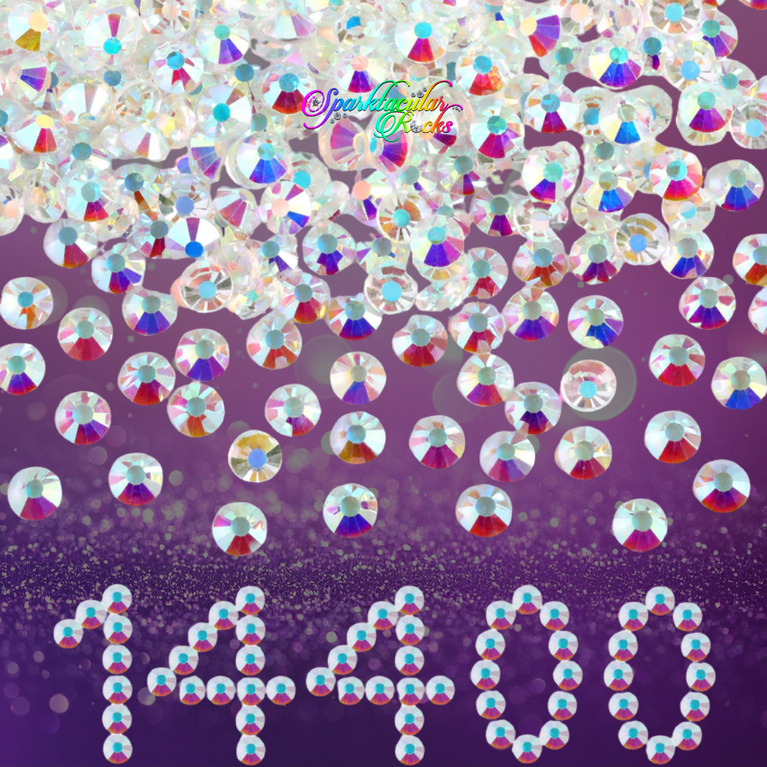 Transparent AB Glass Rhinestones - Wholesale