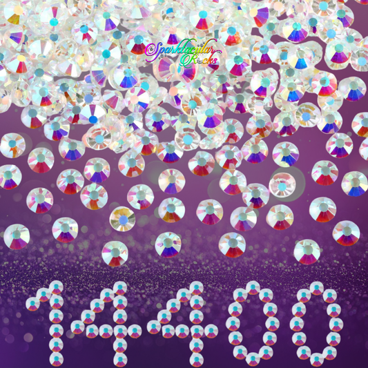 Transparent AB Glass Rhinestones - Wholesale