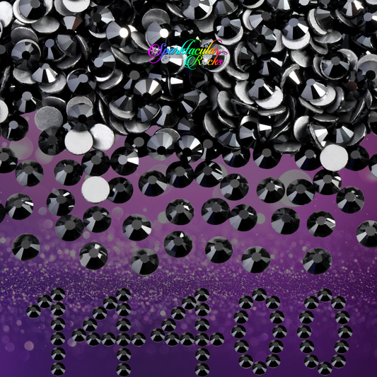 Black Glass Rhinestones - Wholesale