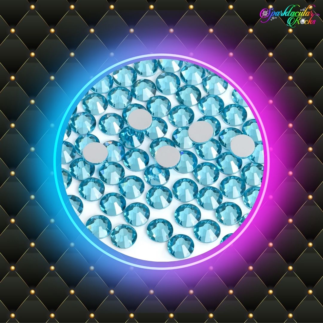 Aquamarine Glass Rhinestones