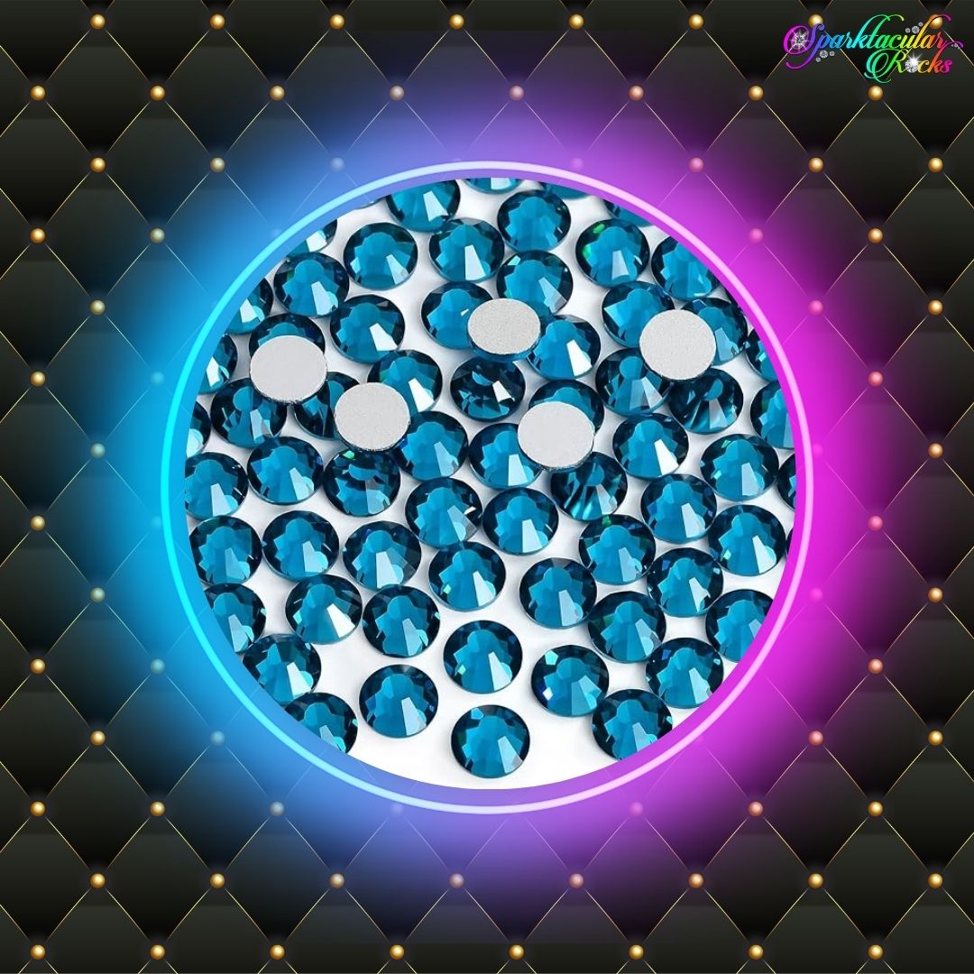 Blue Zircon Glass Rhinestones