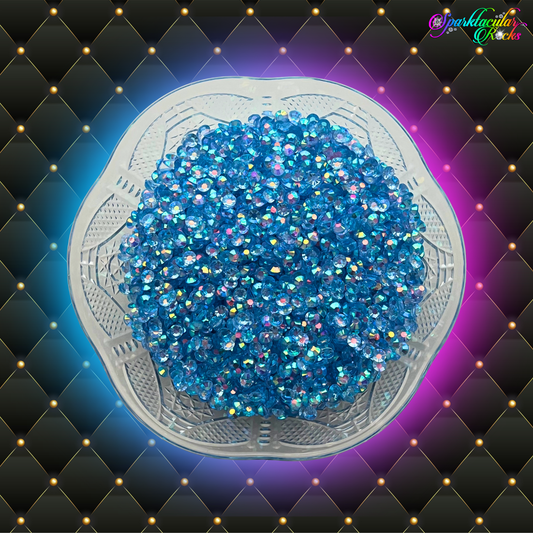 Transparent Lt Blue AB Resin Rhinestone