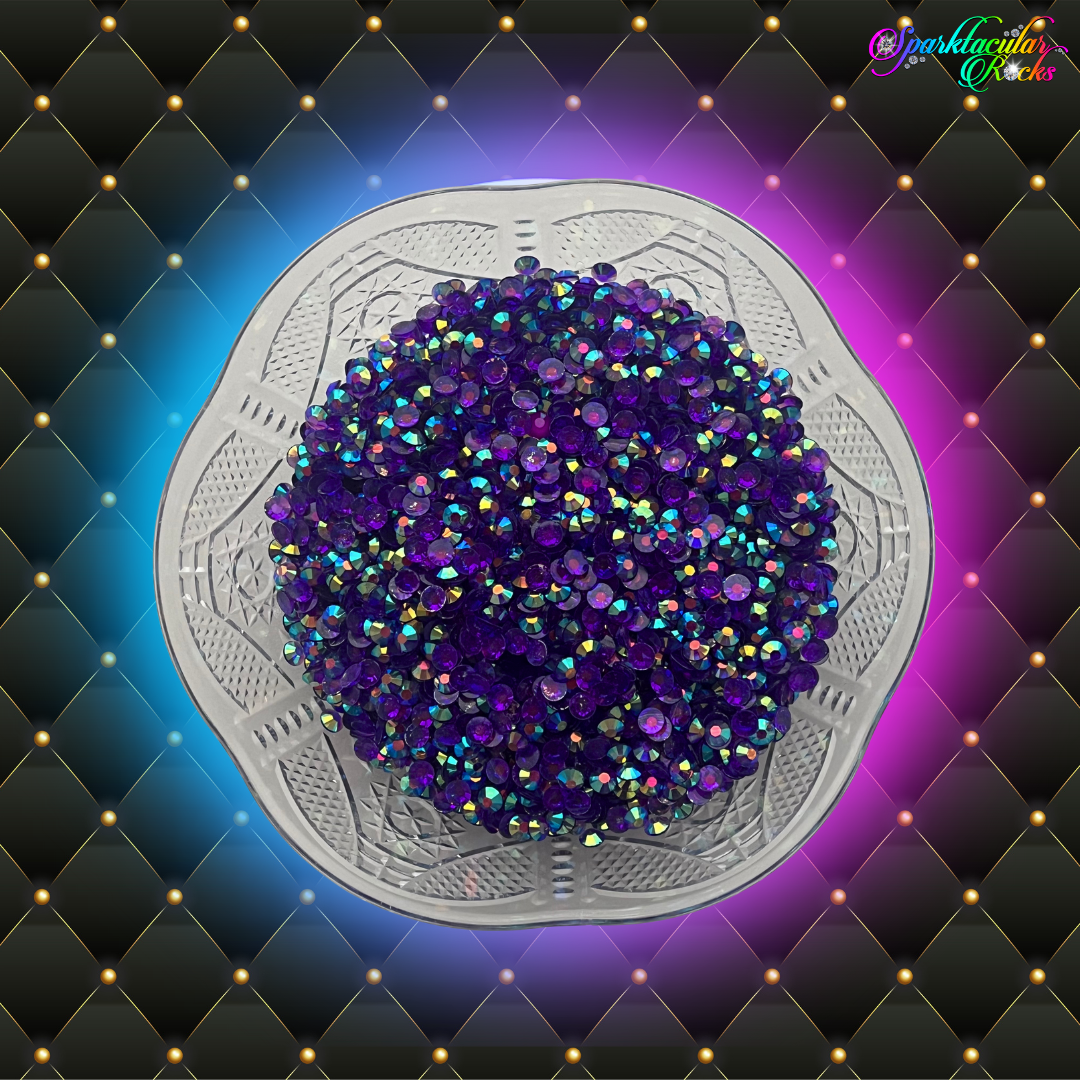 Transparent Purple AB Resin Rhinestone