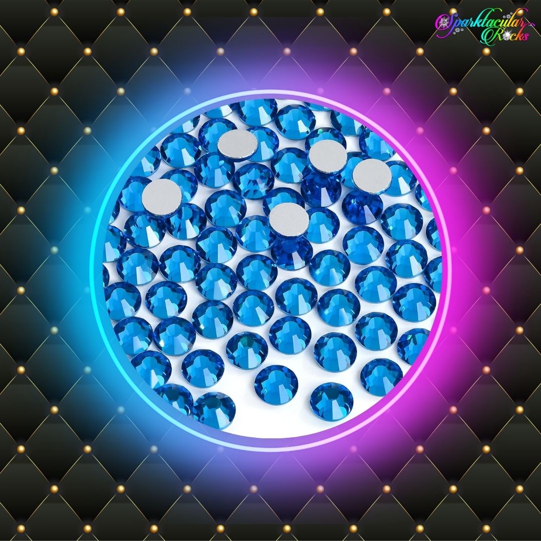 Capri Blue Glass Rhinestones