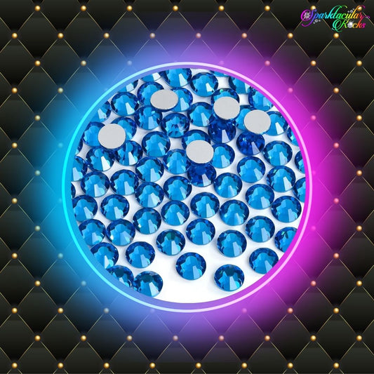 Capri Blue Glass Rhinestones
