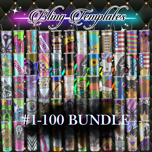 001-100 Bling Template BUNDLE