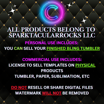 001-100 Bling Template BUNDLE