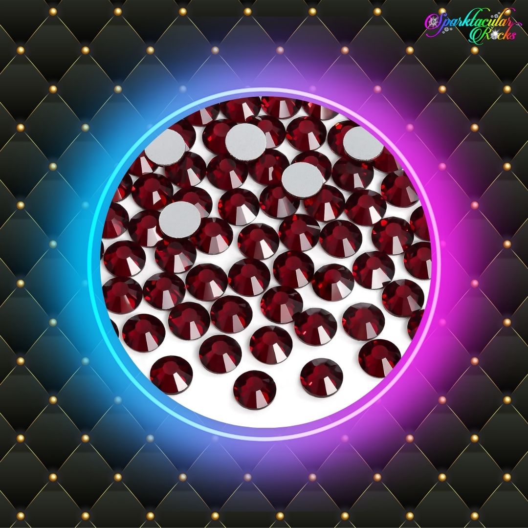 Drk Siam Glass Rhinestones