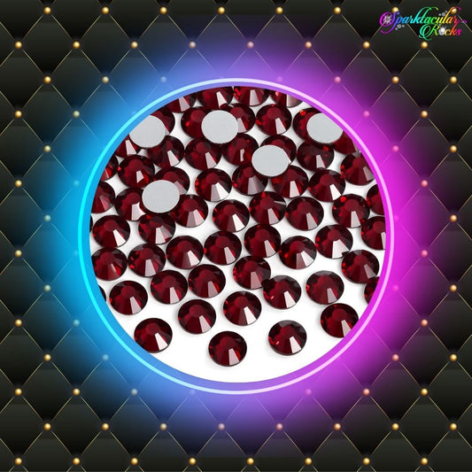 Drk Siam Glass Rhinestones