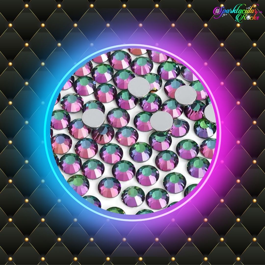 Green Volcano Glass Rhinestones