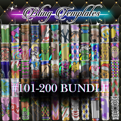 101-200 Bling Template BUNDLE