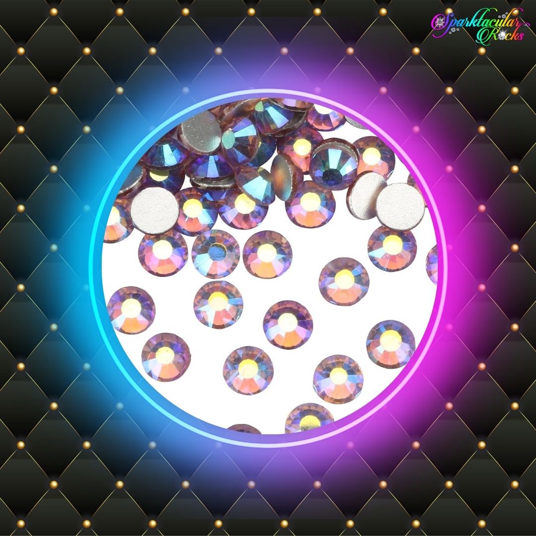 Lt Purple AB Glass Rhinestones