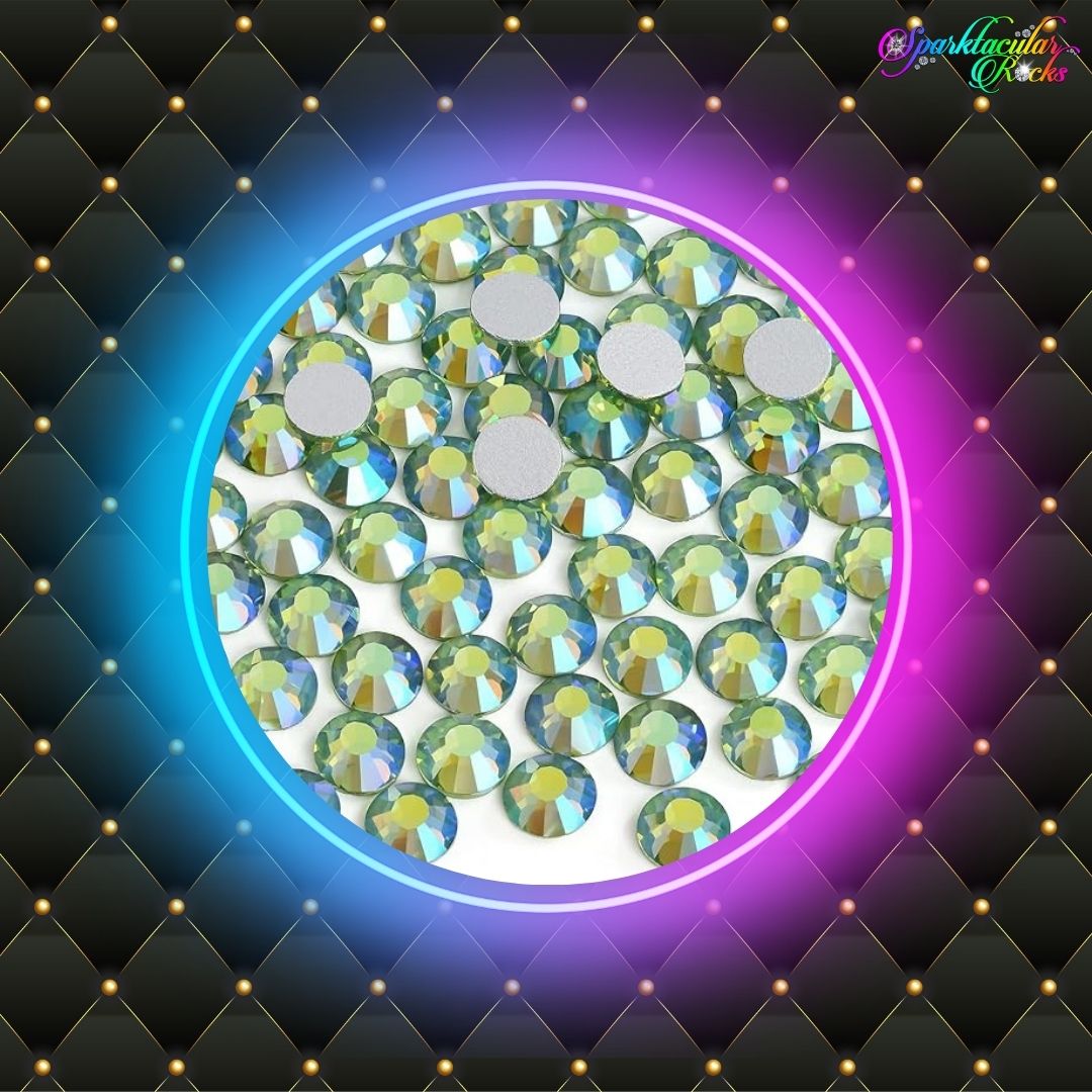 Peridot AB Glass Rhinestones