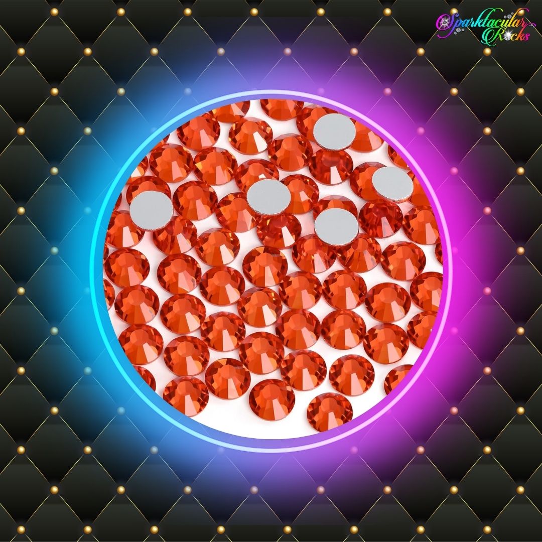 Orange Glass Rhinestones