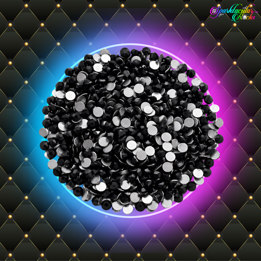 Black Glass Rhinestones