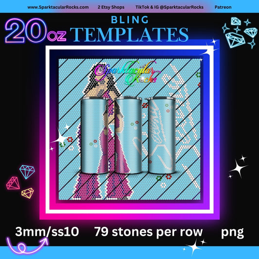031 Bling Tumbler Template
