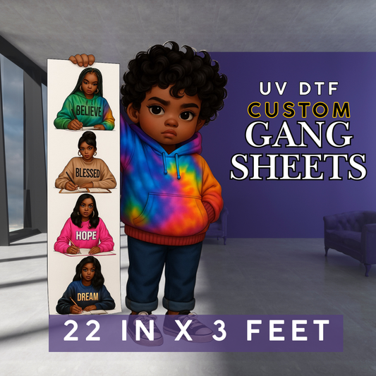 UV-DTF Gang Sheet 22 inches x 3 feet