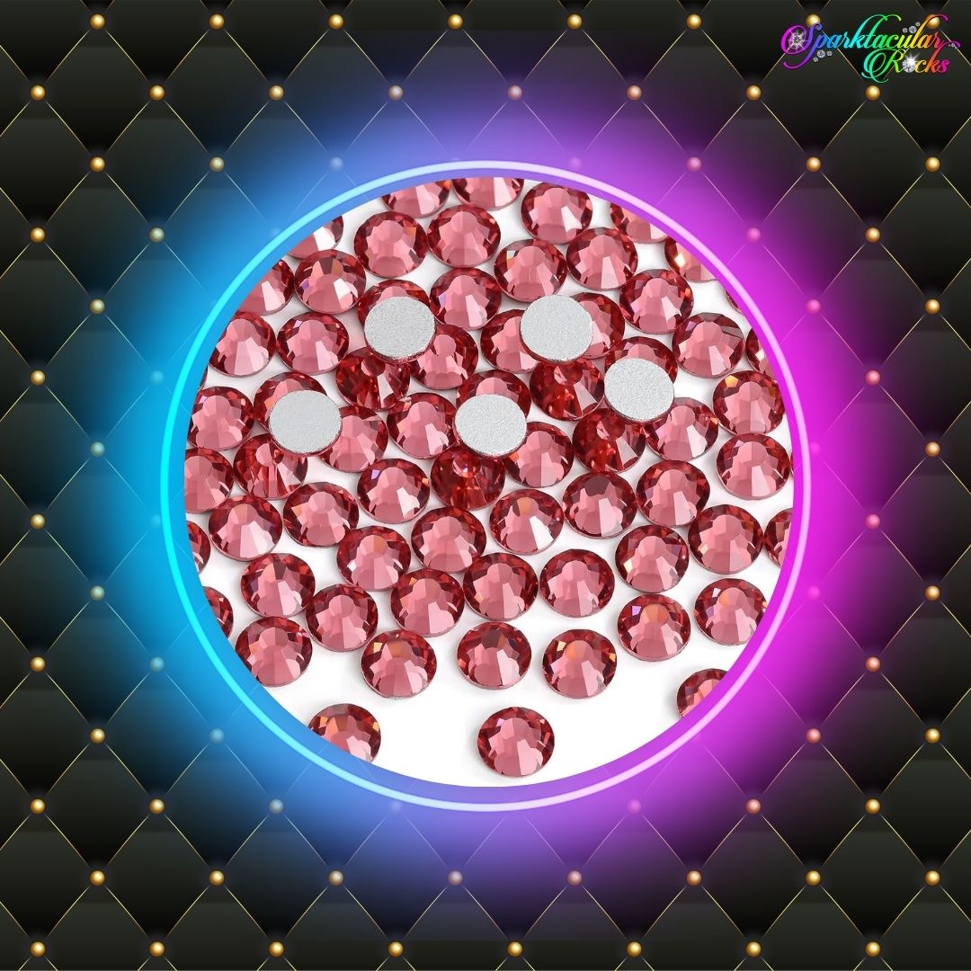 Rose Glass Rhinestones