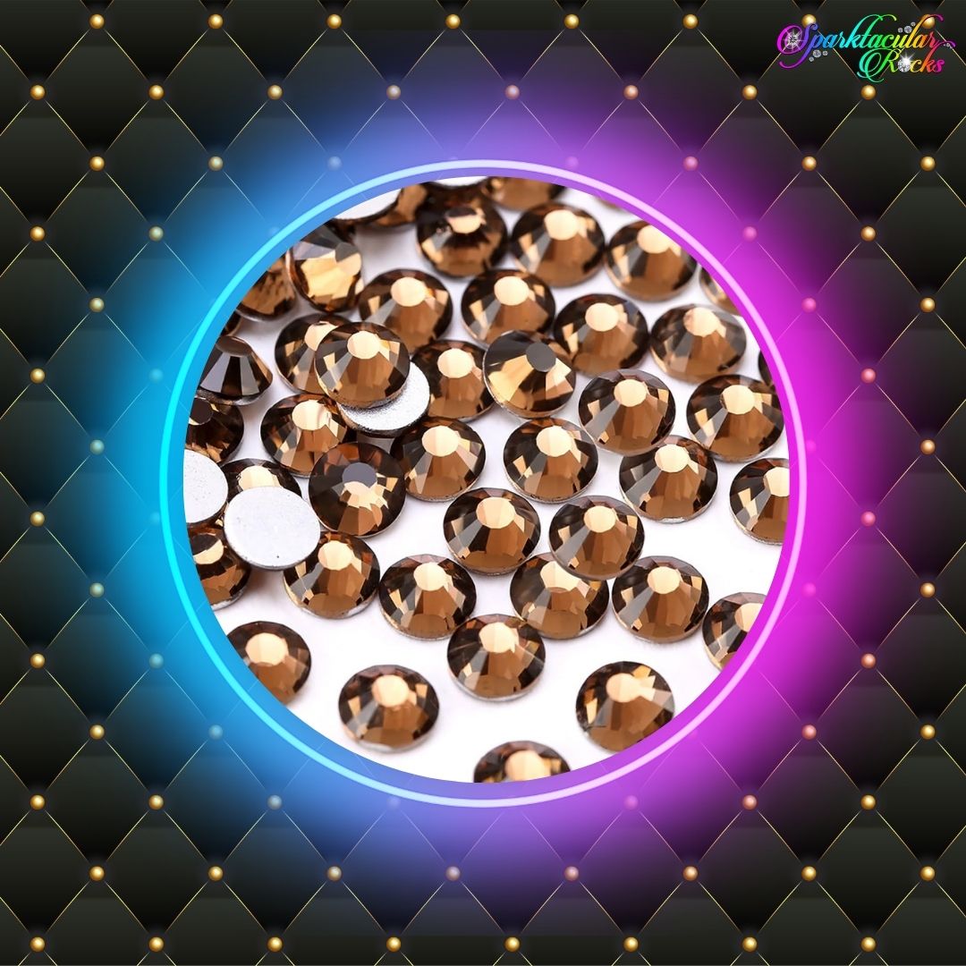 Smoked Topaz Glass Rhinestones