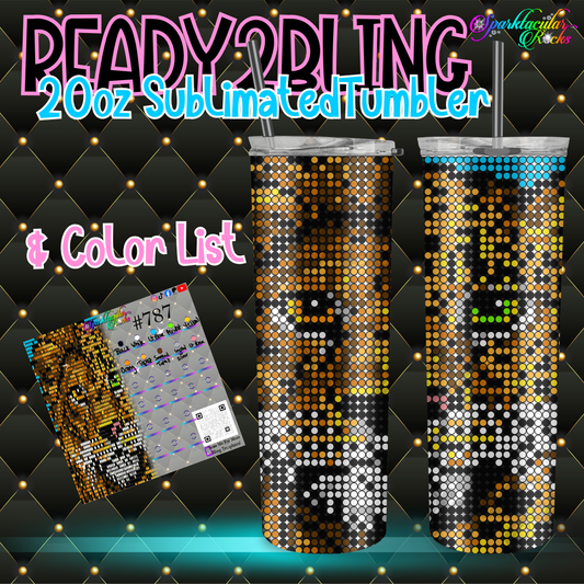 Ready2Bling 20oz Tumbler – Sublimated Bling Guide Included