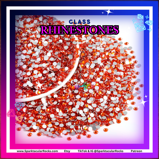 Orange Glass Rhinestones