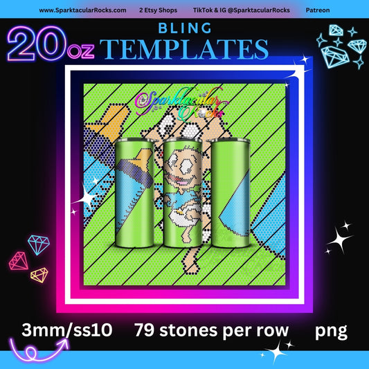 032 Bling Tumbler Template