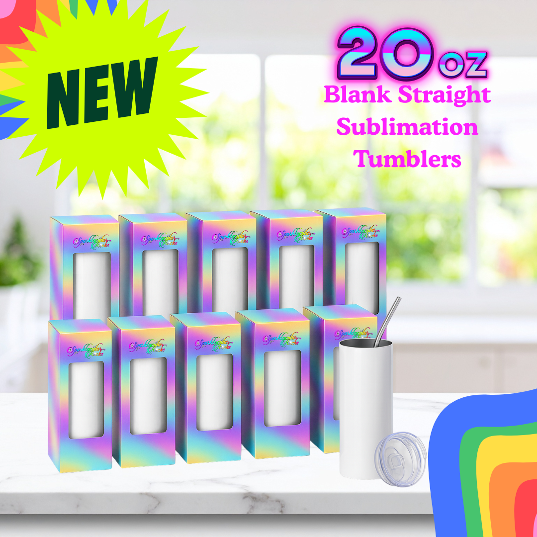 NEW! 20oz SPARK Straight Sublimation Tumblers - 1 Tumbler