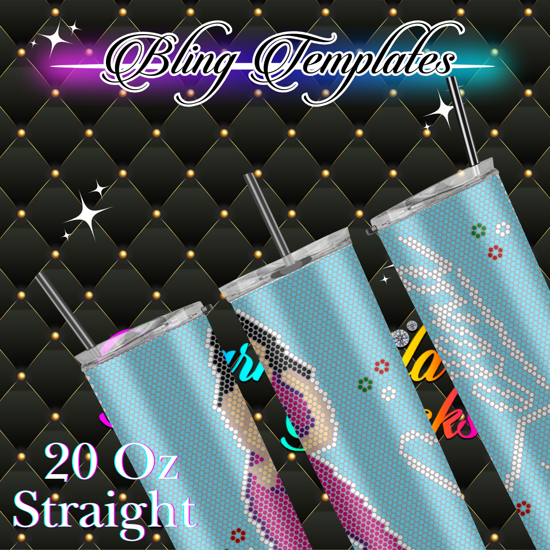 #031 Selena Bling Tumbler Template - 3mm/79 stones per row