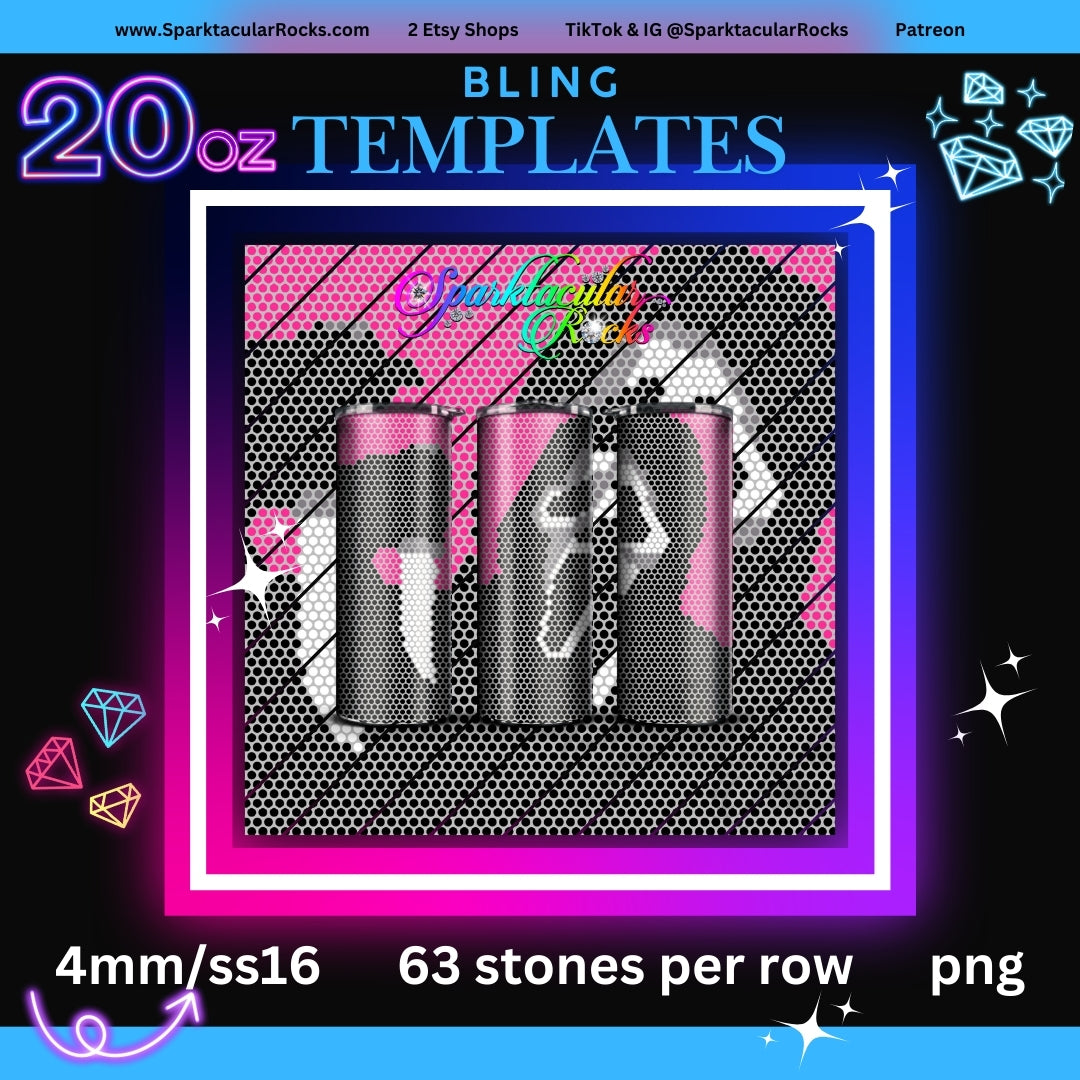 033 Bling Tumbler Template