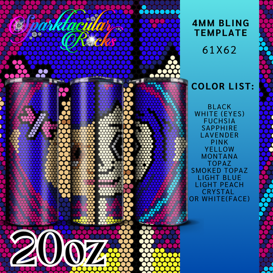 484 Bling Tumbler Template