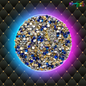 Blue Gold Crystal AB Glass Rhinestones Mix