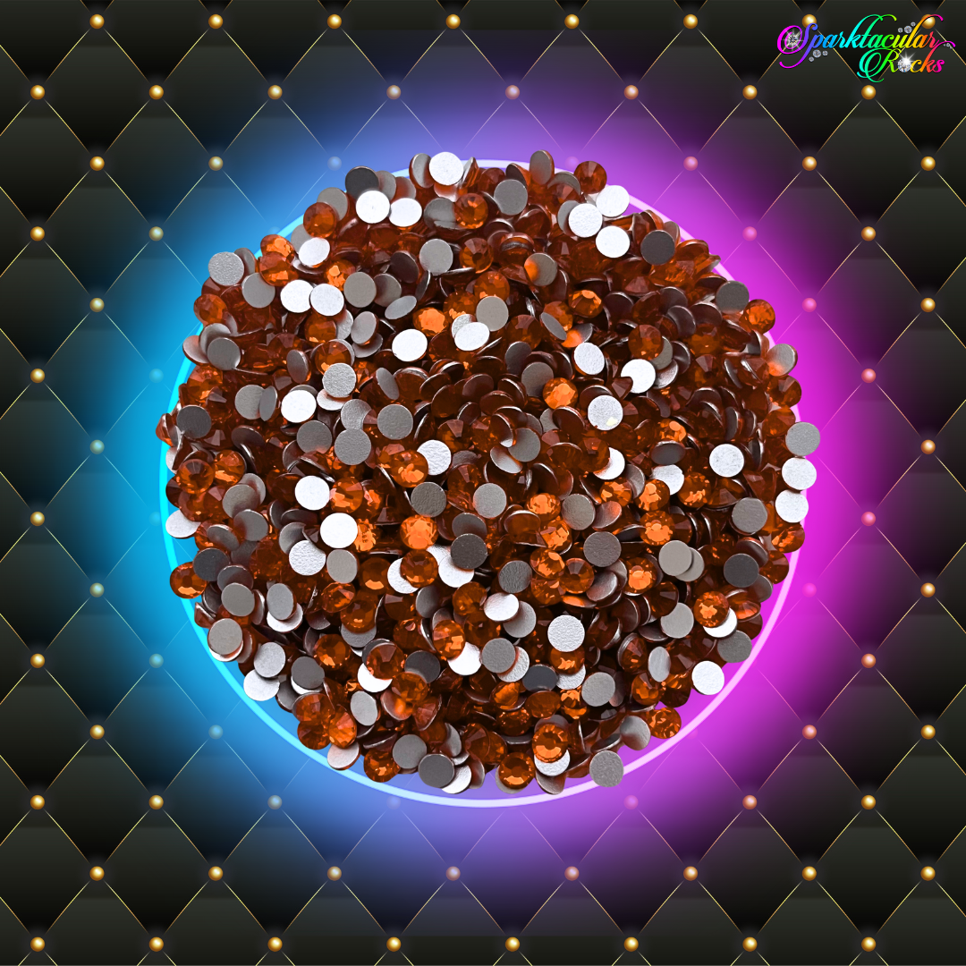Orange Glass Rhinestones