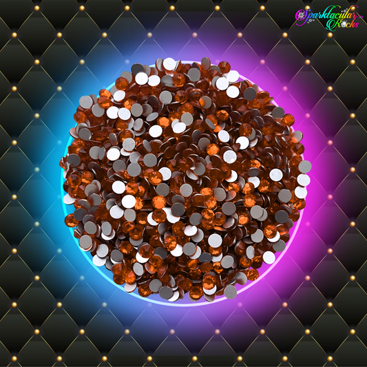 Orange Glass Rhinestones