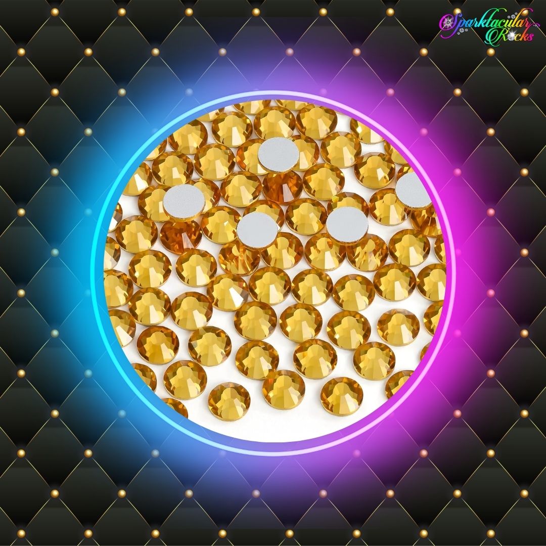Topaz Glass Rhinestones