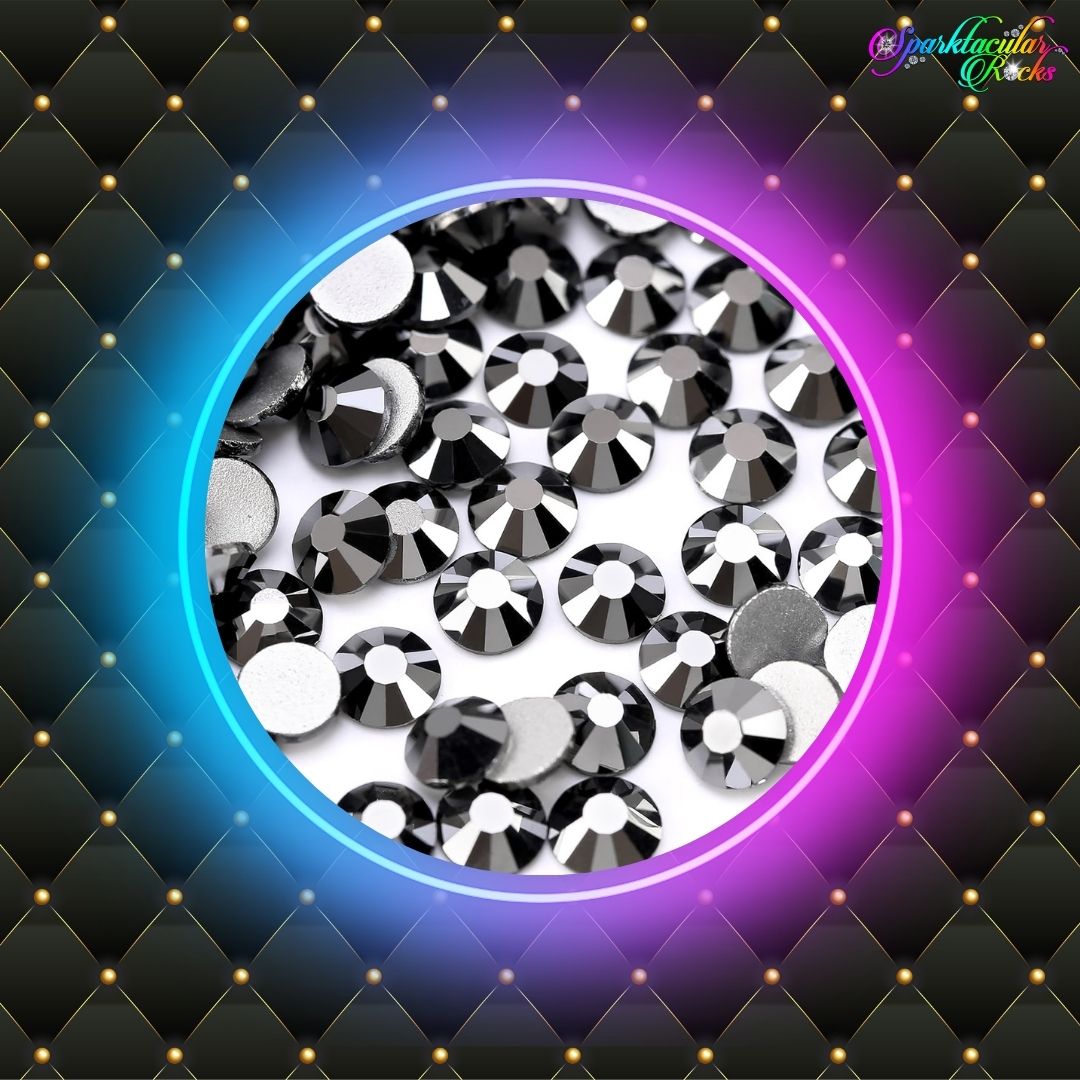 Hematite Glass Rhinestones