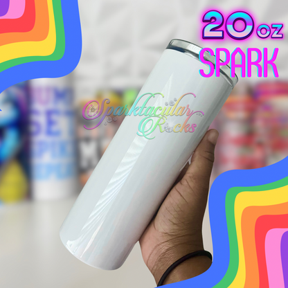 NEW! 20oz SPARK Straight Sublimation Tumblers - 1 Tumbler